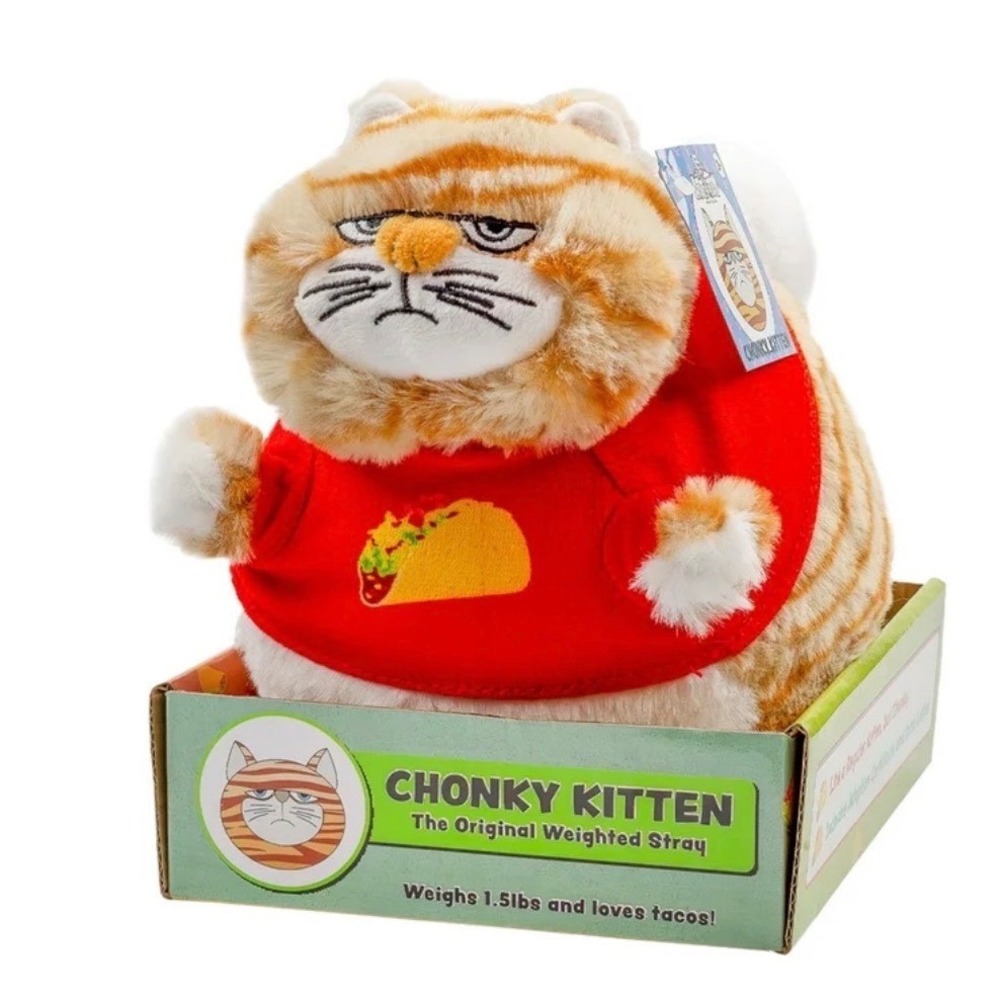 Attatoy Chonky Kitten Plush, Mini Fat Kitty Cat Stuffed Animal